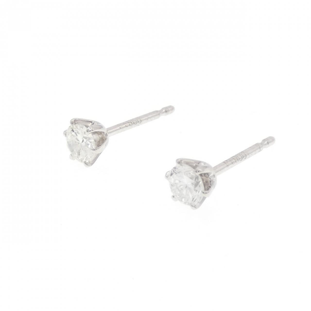 PT900 ソリティア ダイヤモンド ピアス 0.40CT