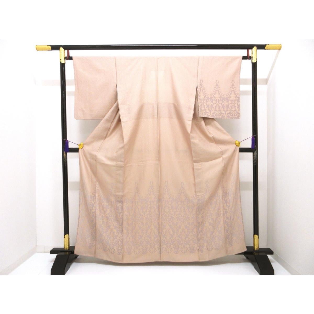 単衣　訪問着　お召織