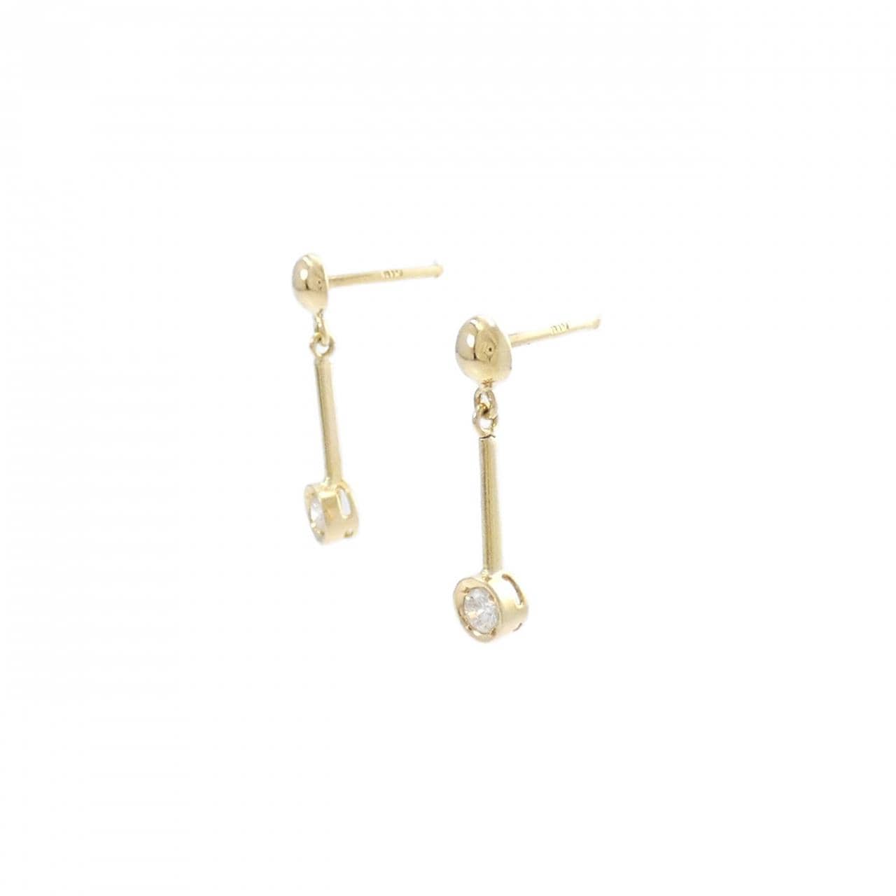 K18YG ダイヤモンド ピアス 0.10CT