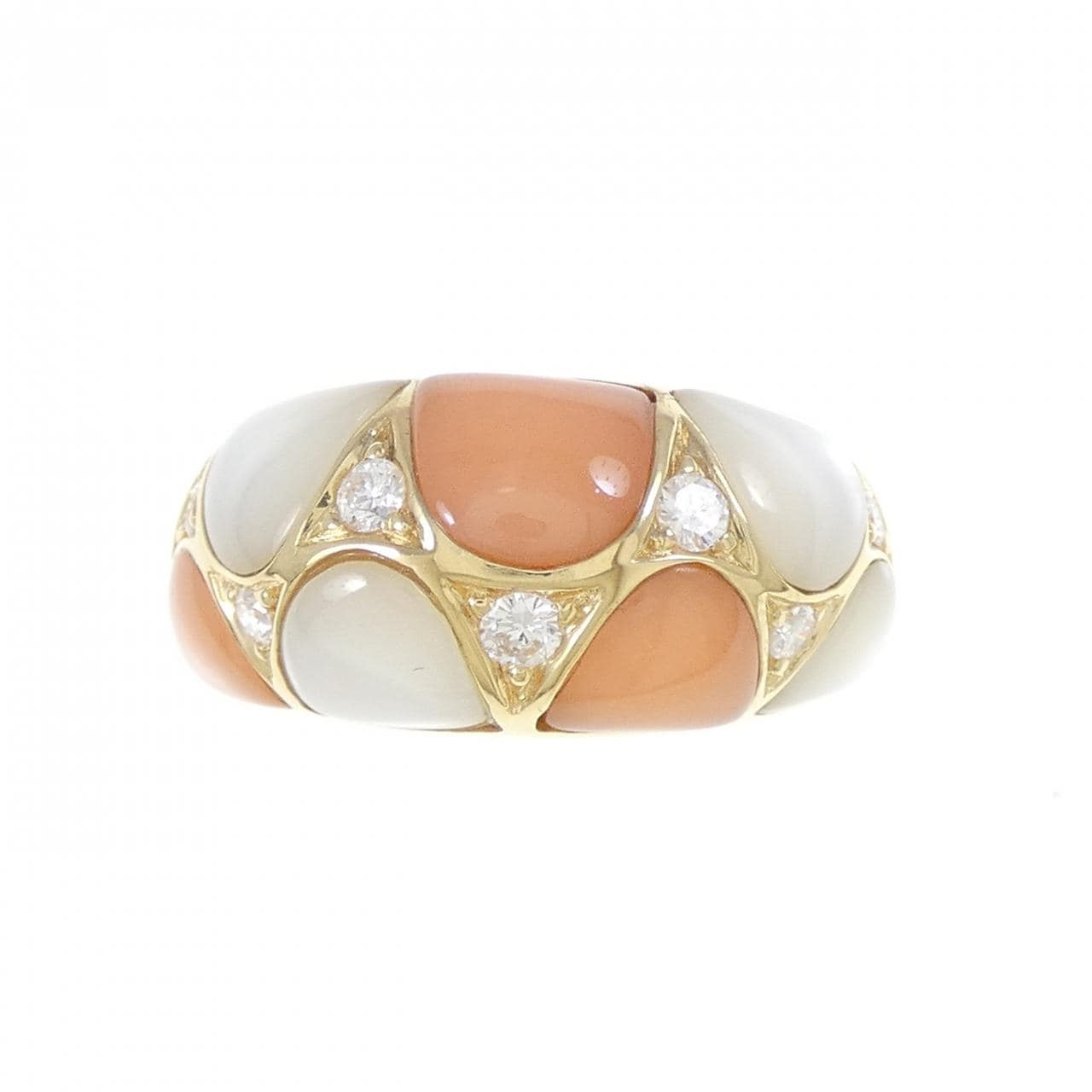 K18YG color stone ring