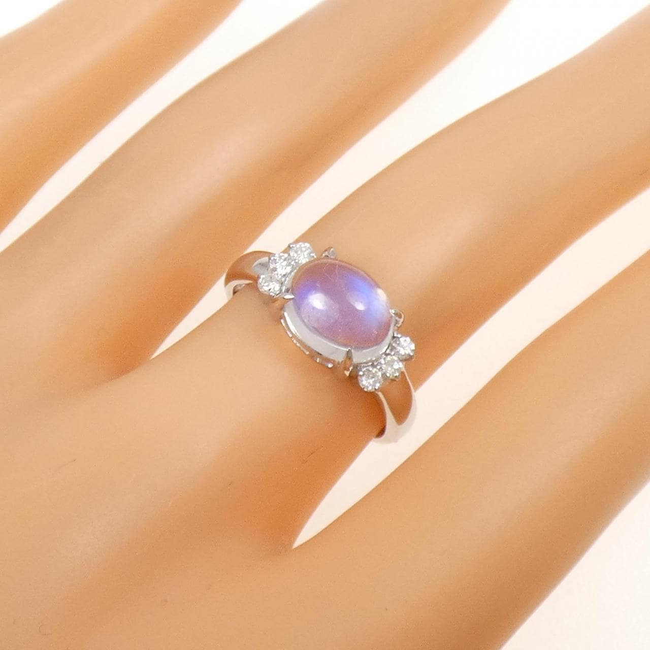 PT900 ムーンストーン リング 2.13CT