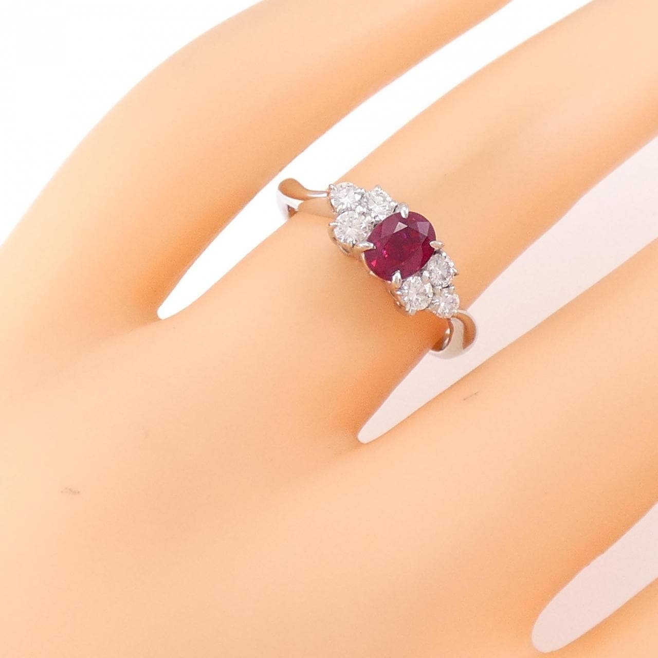 PT ルビー リング 0.68CT