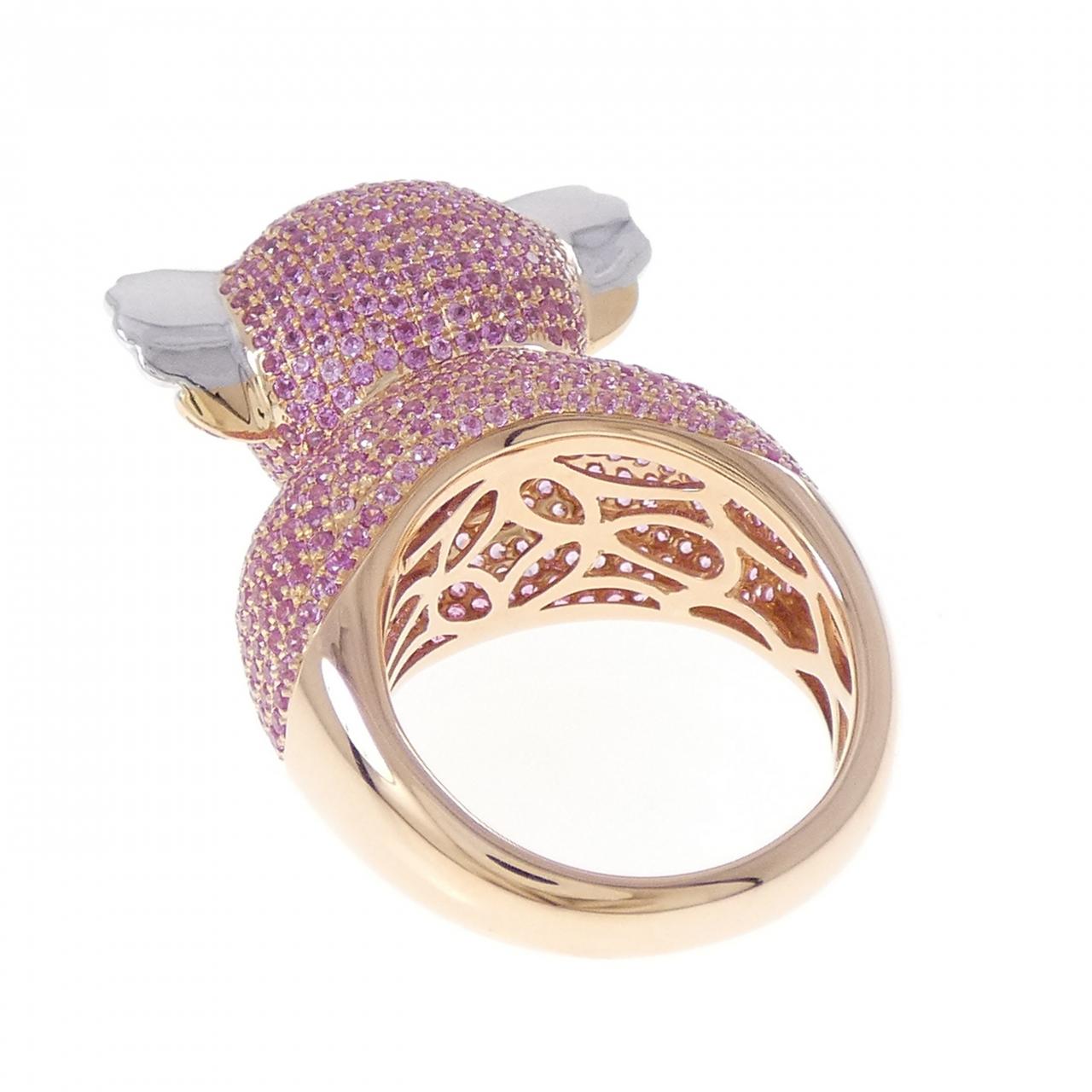 K18PG/K18WG コアラ サファイヤ リング 4.568CT