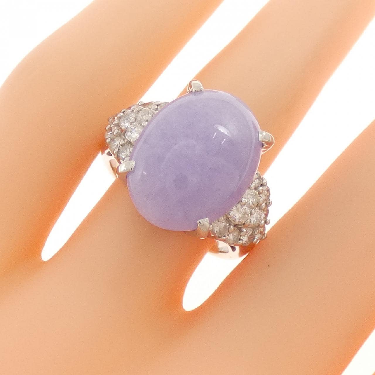 PT900 ラベンダーヒスイ リング 9.47CT