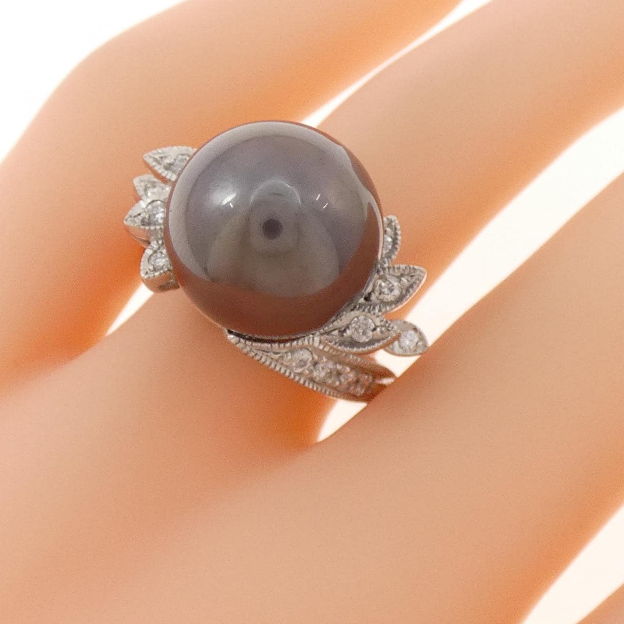 PT900 黒蝶パール リング 13.2mm