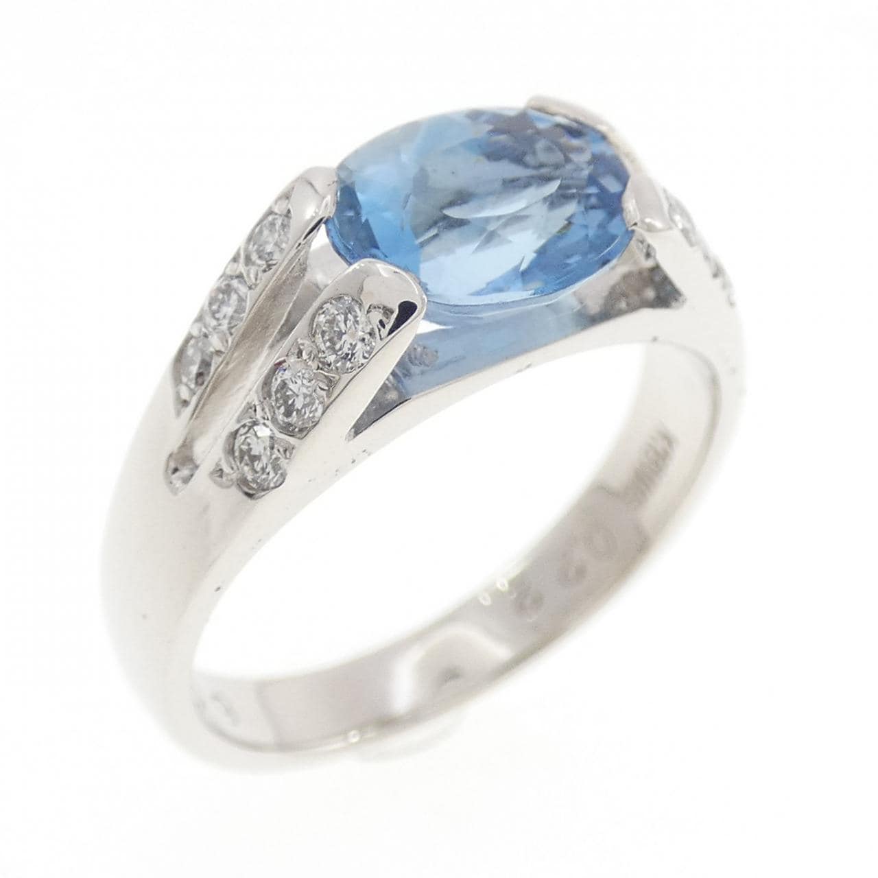 K18WG アクアマリン リング 1.19CT