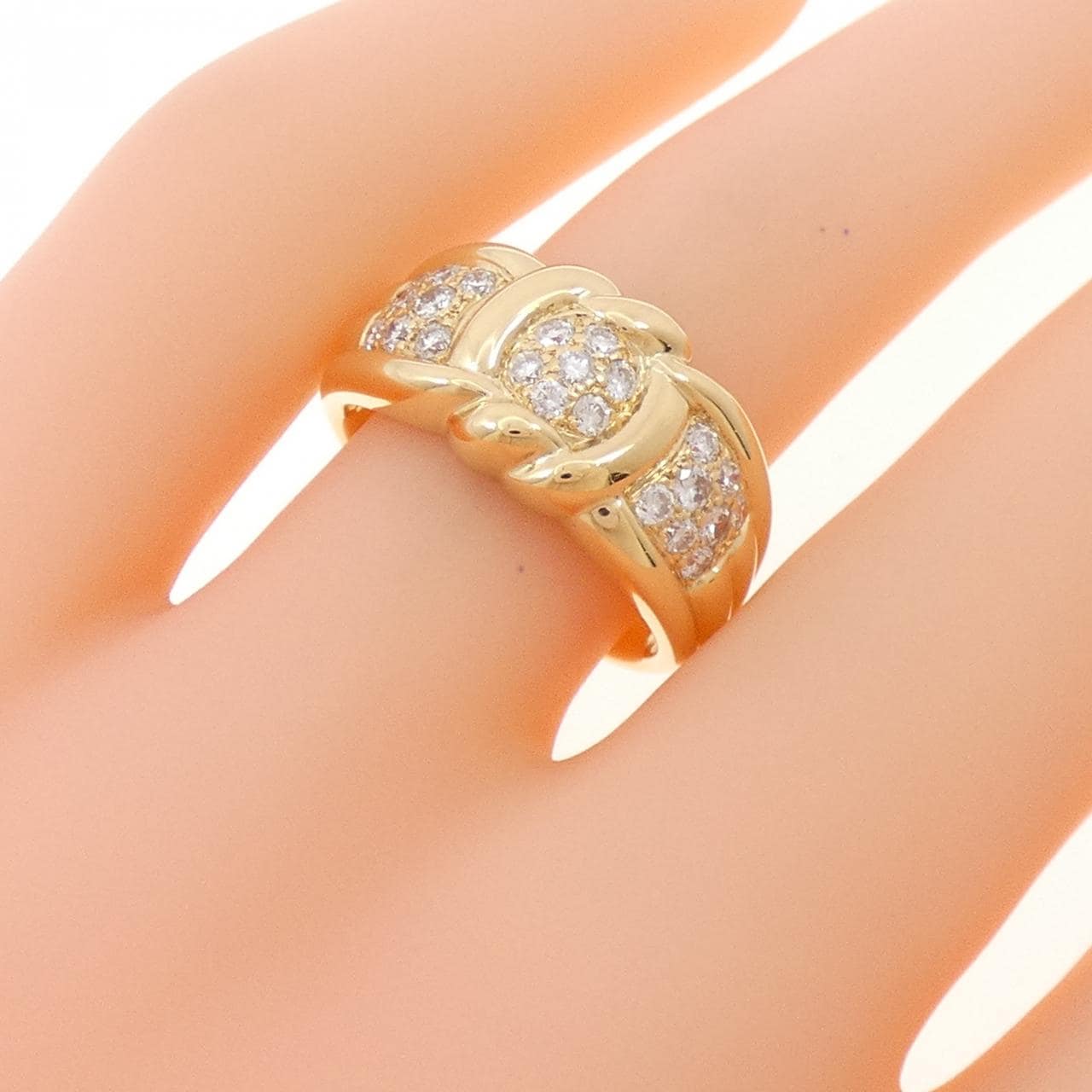 750YG ダイヤモンド リング 0.46CT