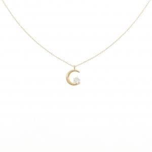 K18YG ムーン キュービック ネックレス