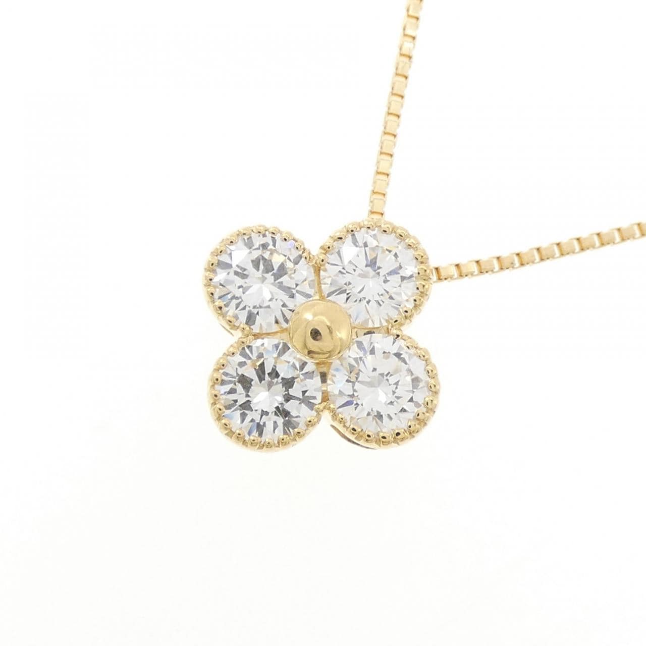 【新品】K18YG ダイヤモンド ネックレス 1.038CT F VS2 VG
