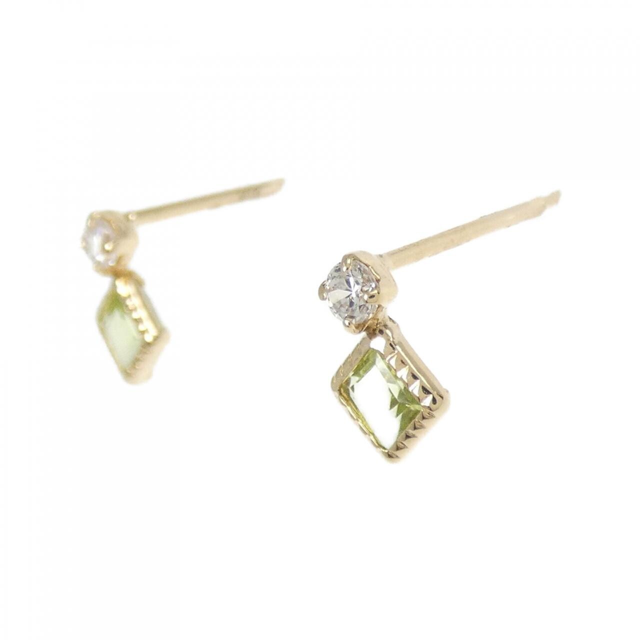 K10YG Peridot earrings