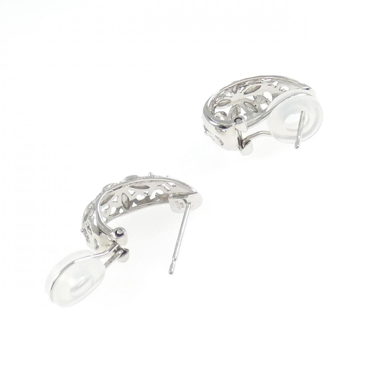 K18スリーカラー フラワー ピアス