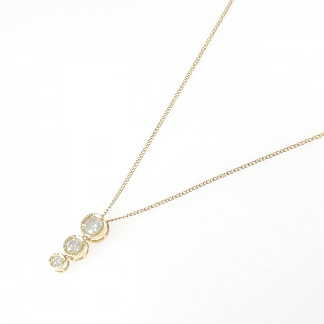 K18YG ダイヤモンド ネックレス 0.61CT