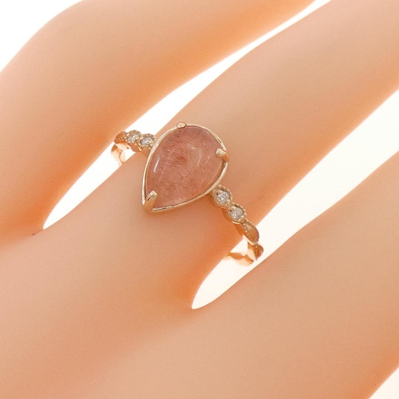 K18PG クオーツ リング 1.22CT