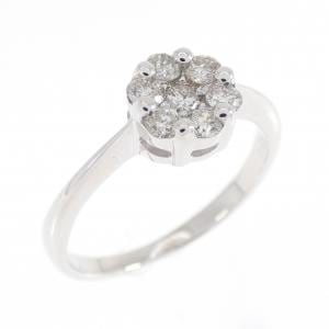K18WG ダイヤモンド リング 0.35CT