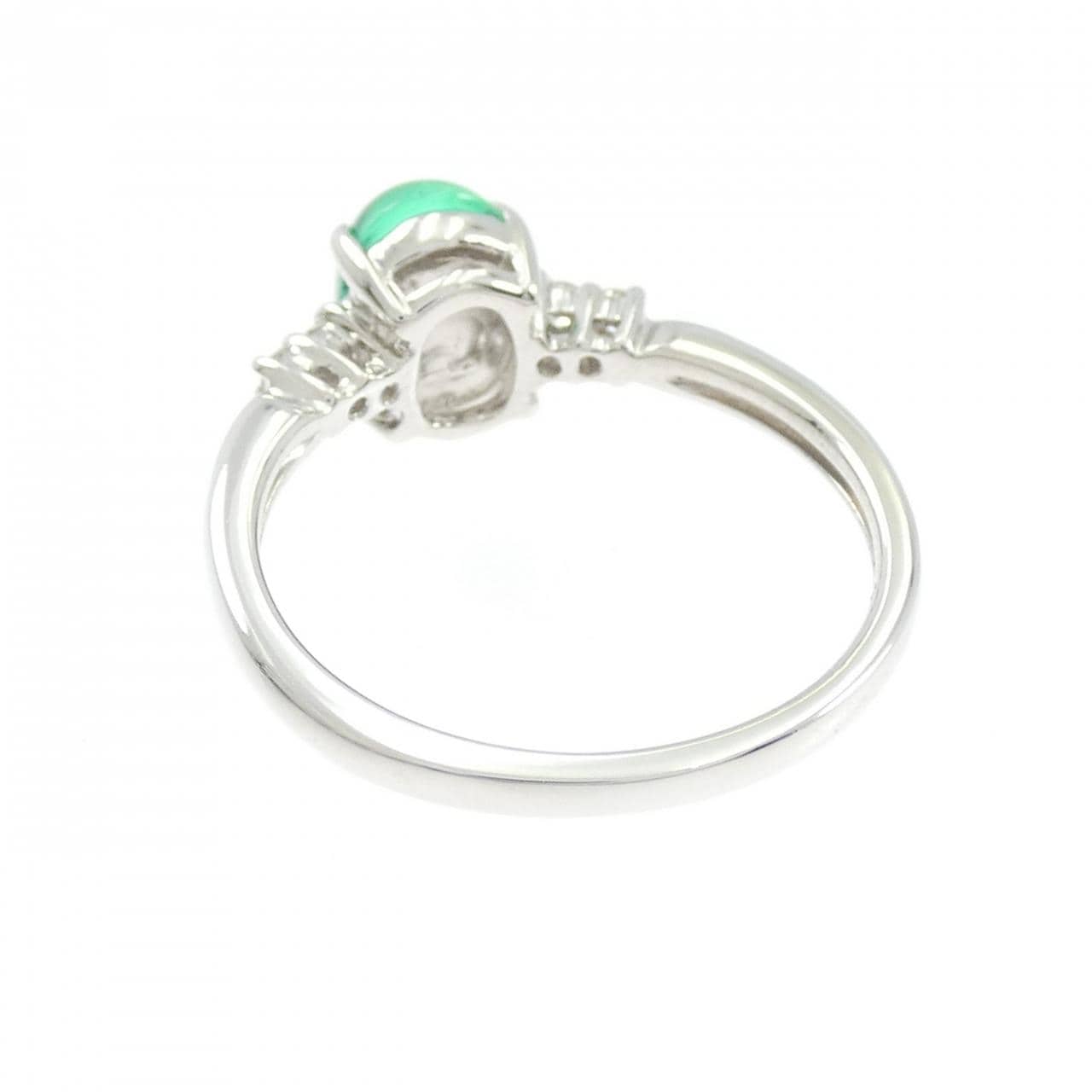 PT900 エメラルドキャッツアイ リング 0.50CT
