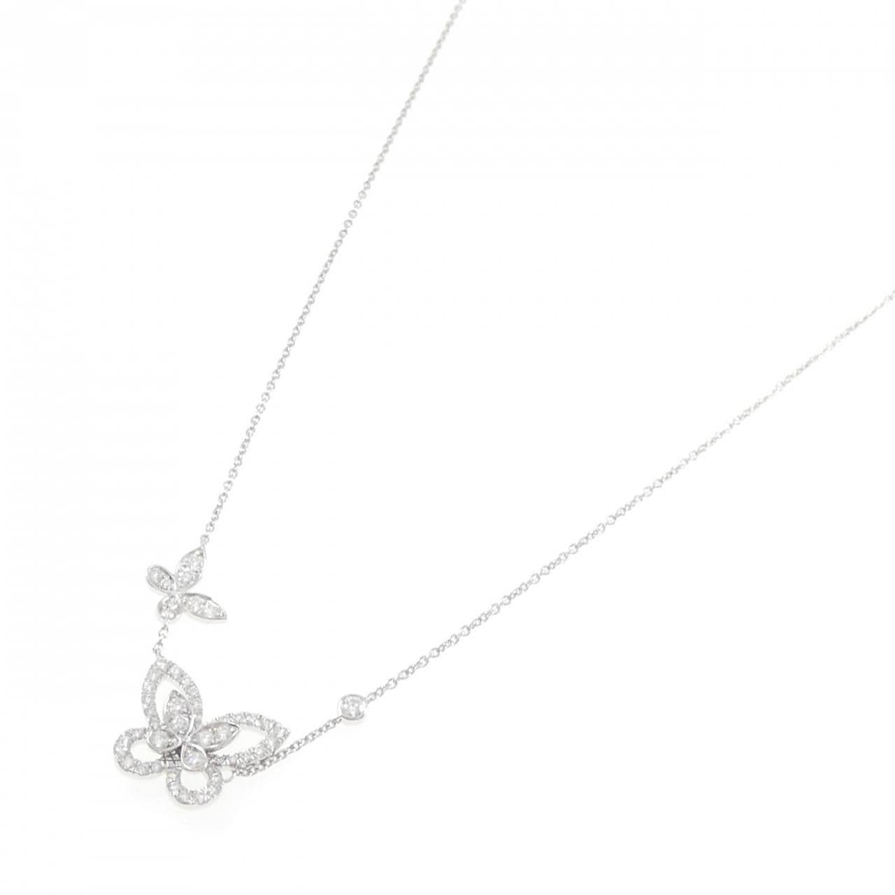 グラフ ダブル バタフライ シルエット ネックレス