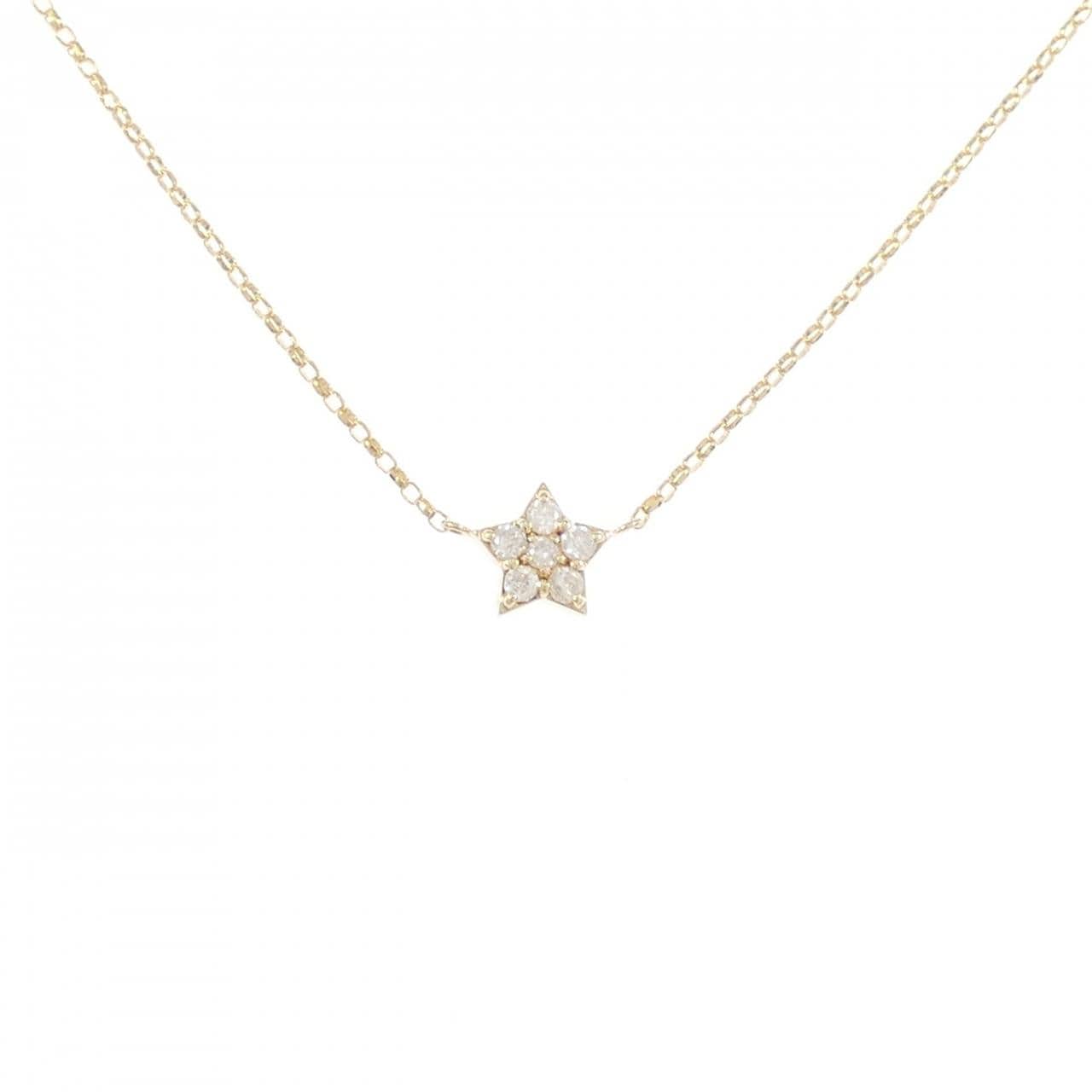 K18YG スター ダイヤモンド ネックレス