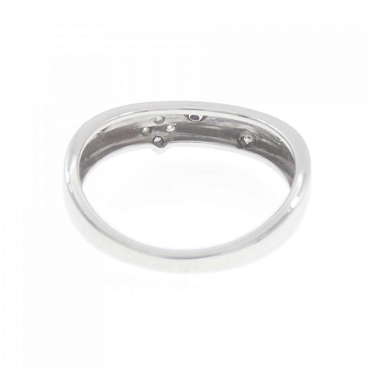 K18WG フラワー ダイヤモンド リング