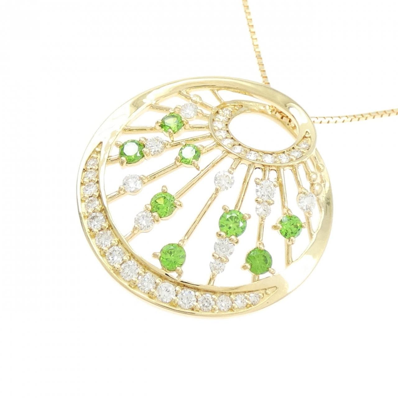 K18YG デマントイドガーネット ネックレス 0.51CT