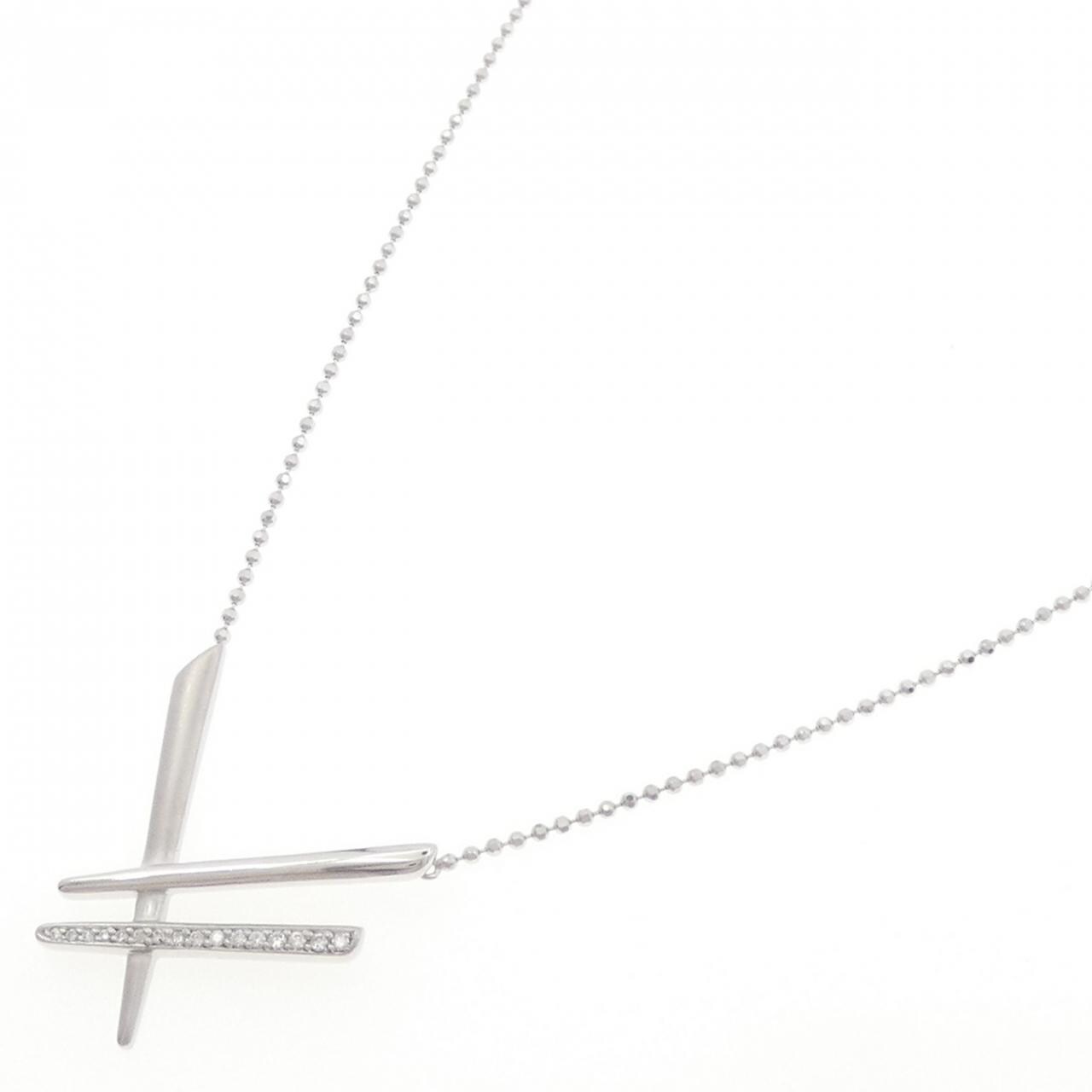 K18WG ダイヤモンド ネックレス 0.06CT