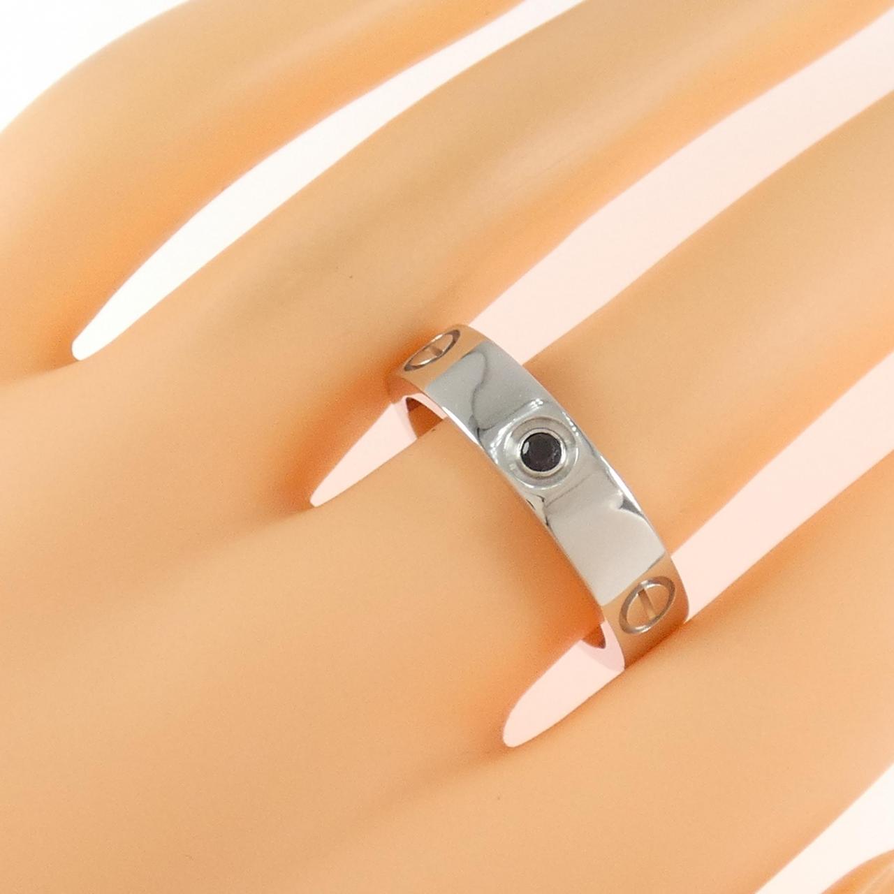 CARTIER LOVE戒指 1P 黑色藍寶石