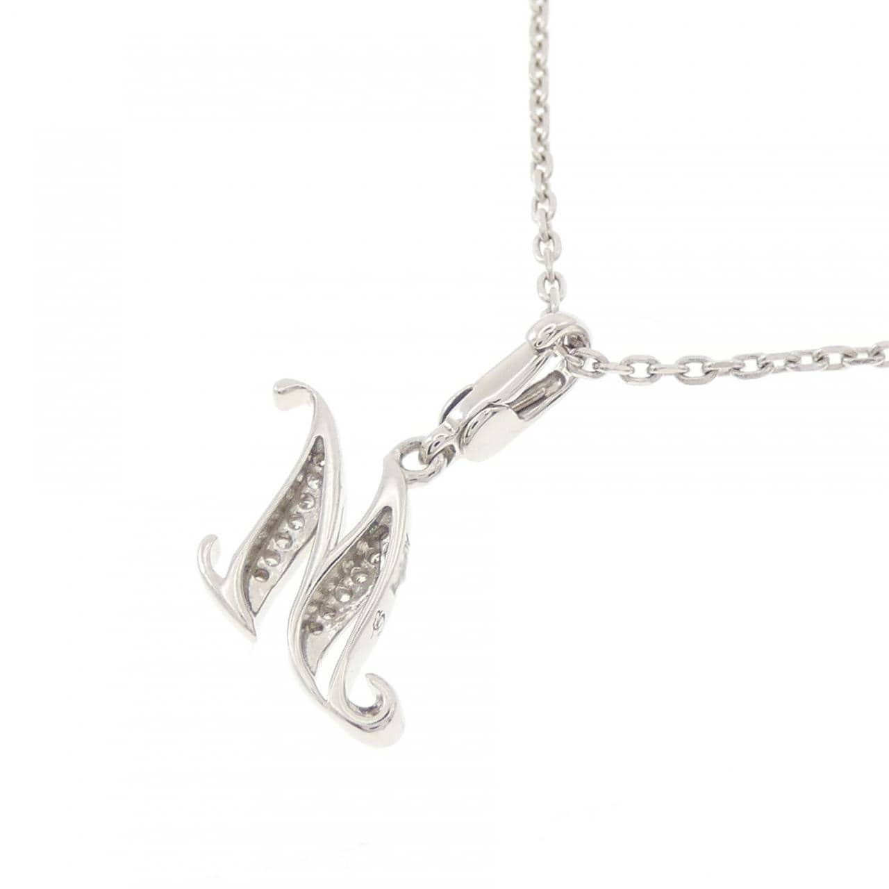 ユキザキ イニシャルM ダイヤモンド ネックレス 0.03CT