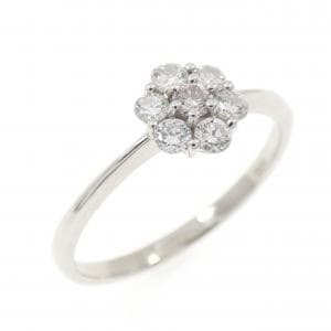 PT950 フラワー ピンクダイヤモンド リング 0.04CT