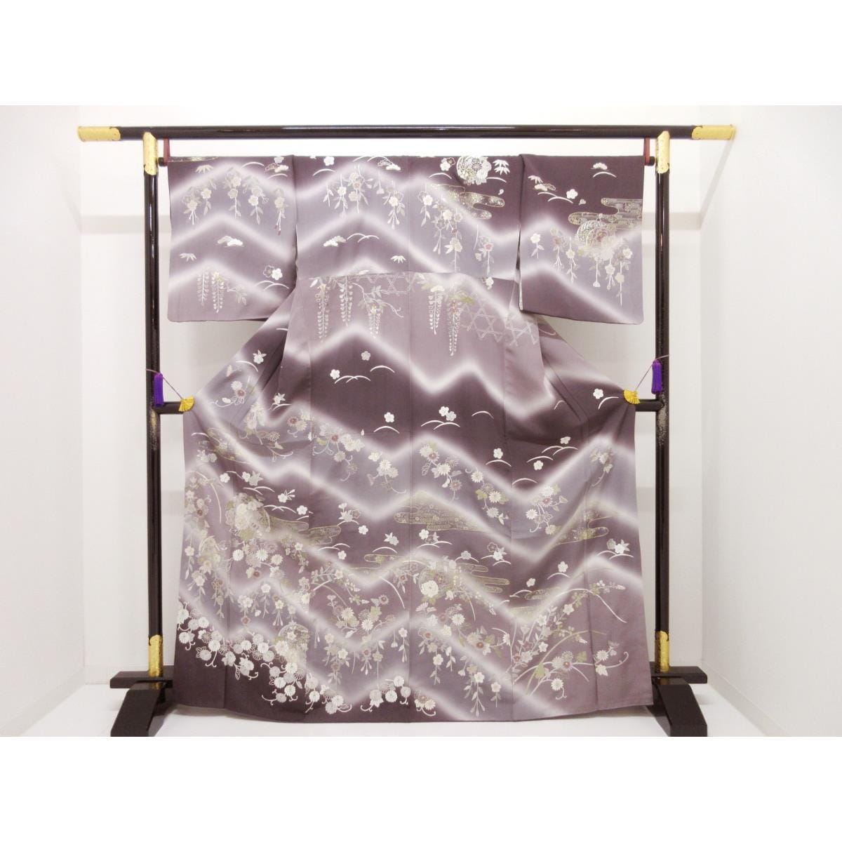 訪問着　金彩刺繍加工　ボカシ染