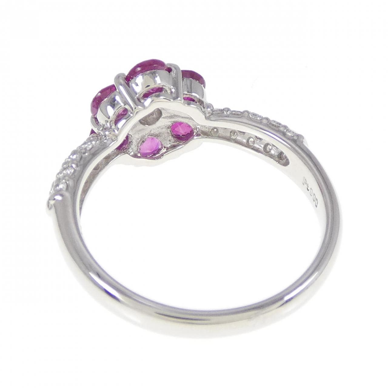 PT フラワー ルビー リング 1.18CT