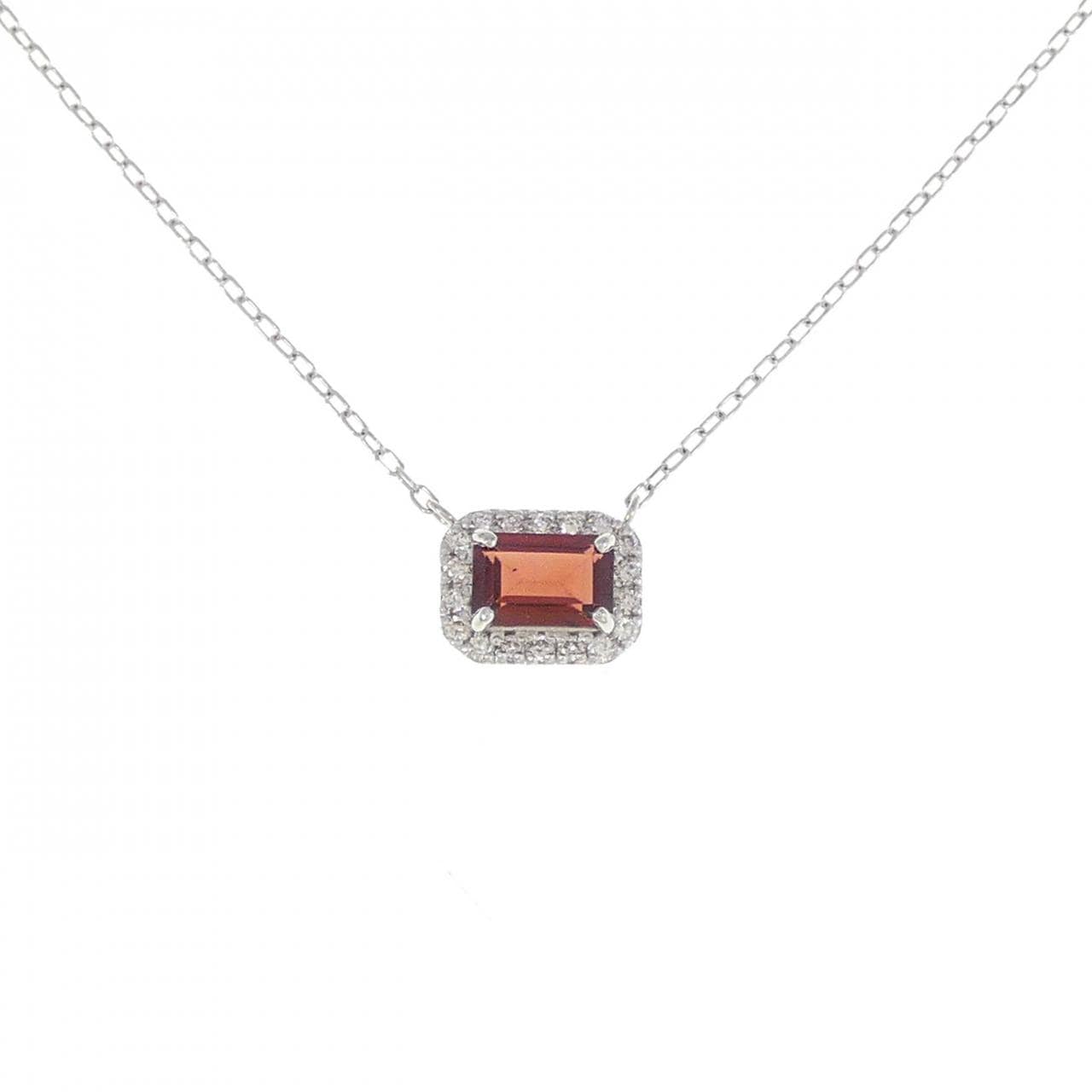 【新品】PT ガーネット ネックレス 0.72CT