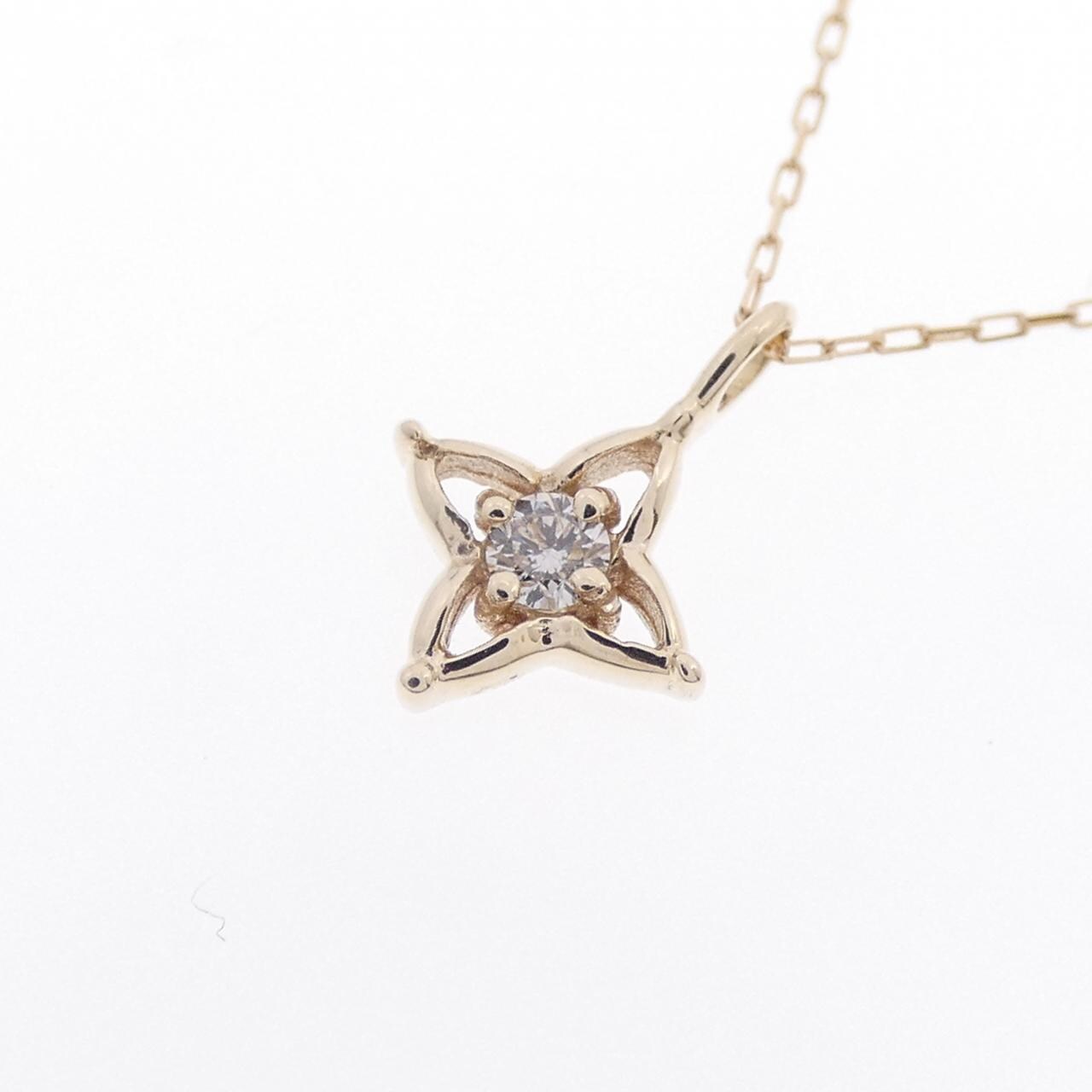 【新品】K10YG ダイヤモンド ネックレス 0.03CT