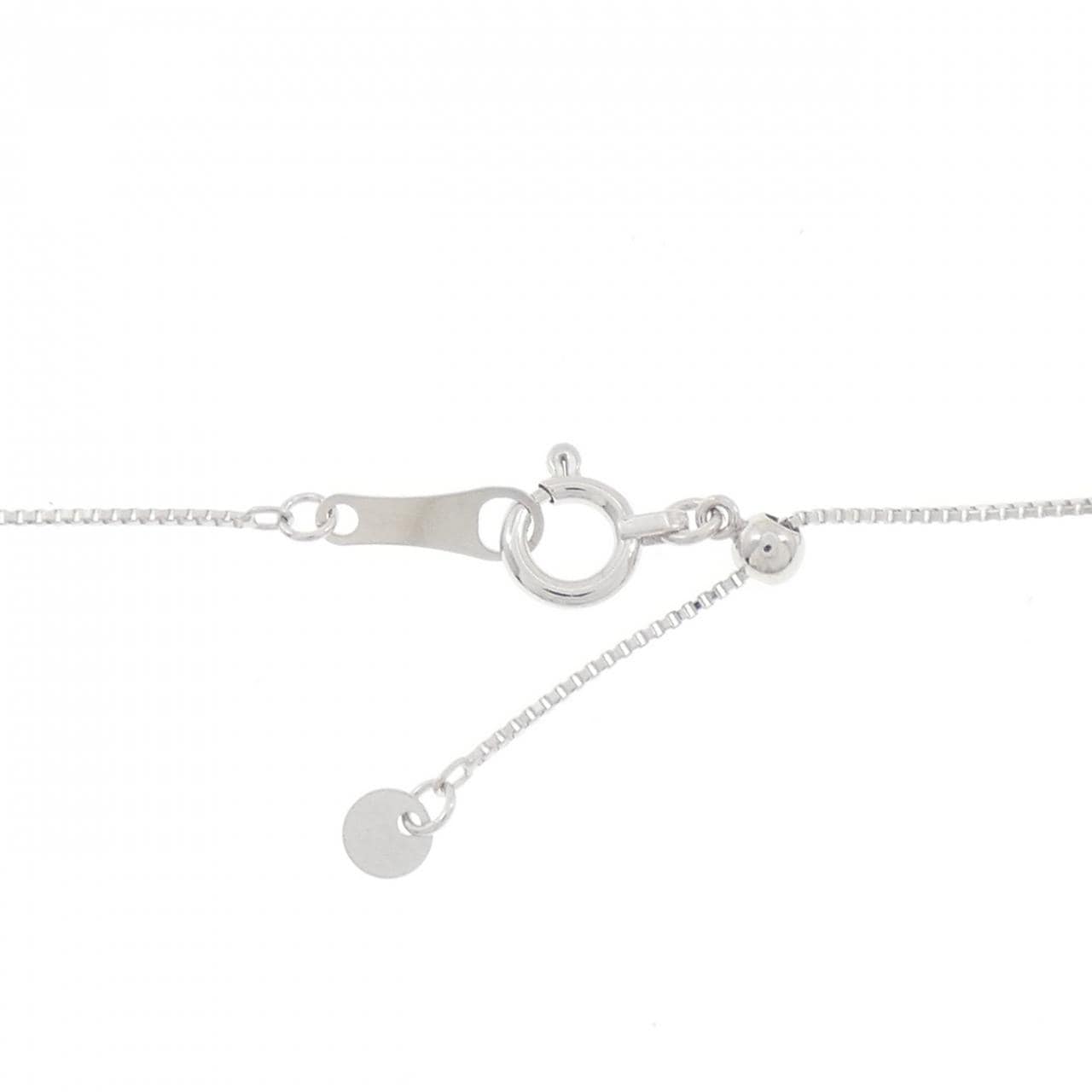 K18WG ホースシュー ダイヤモンド ネックレス 0.40CT