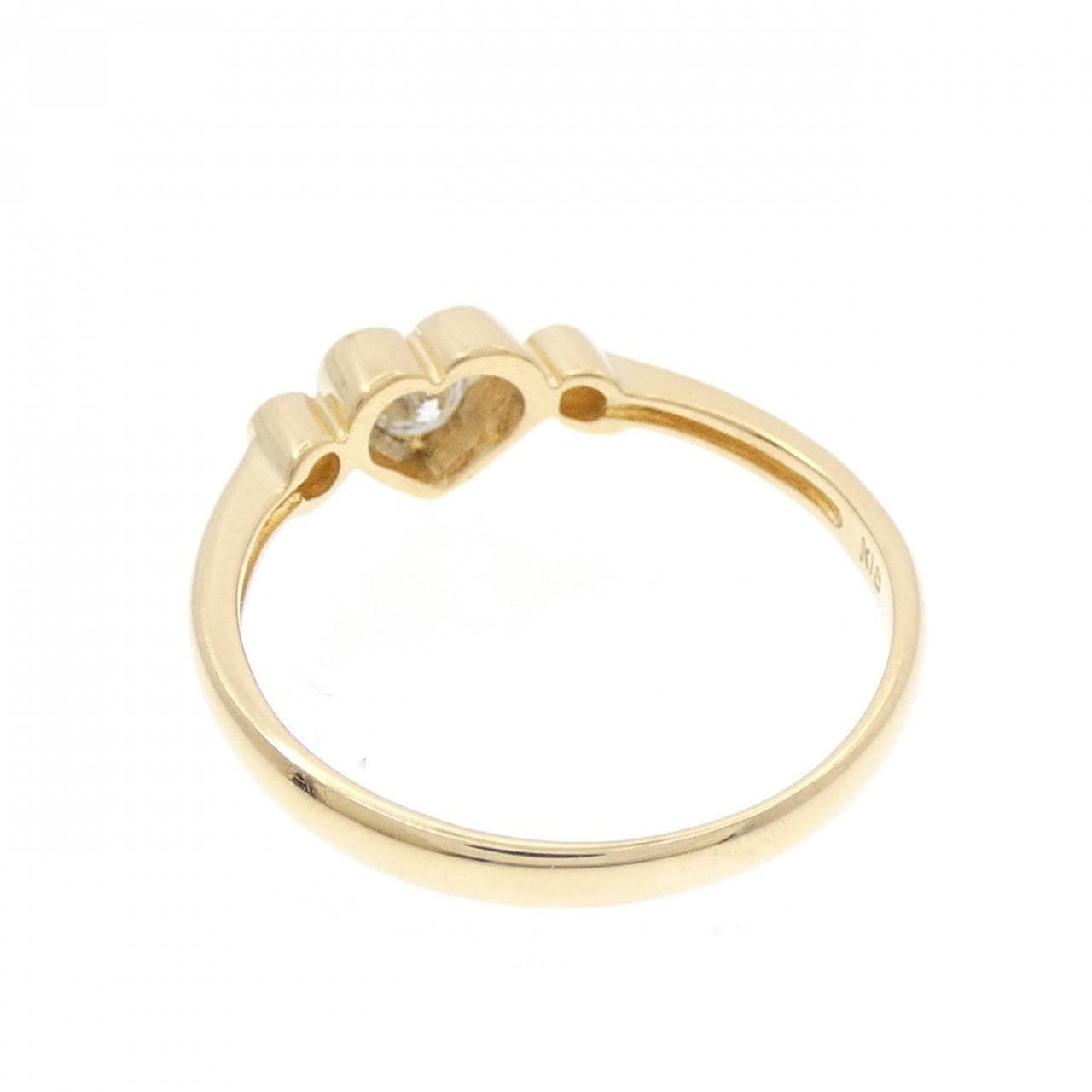 K18YG ハート ダイヤモンド リング 0.12CT