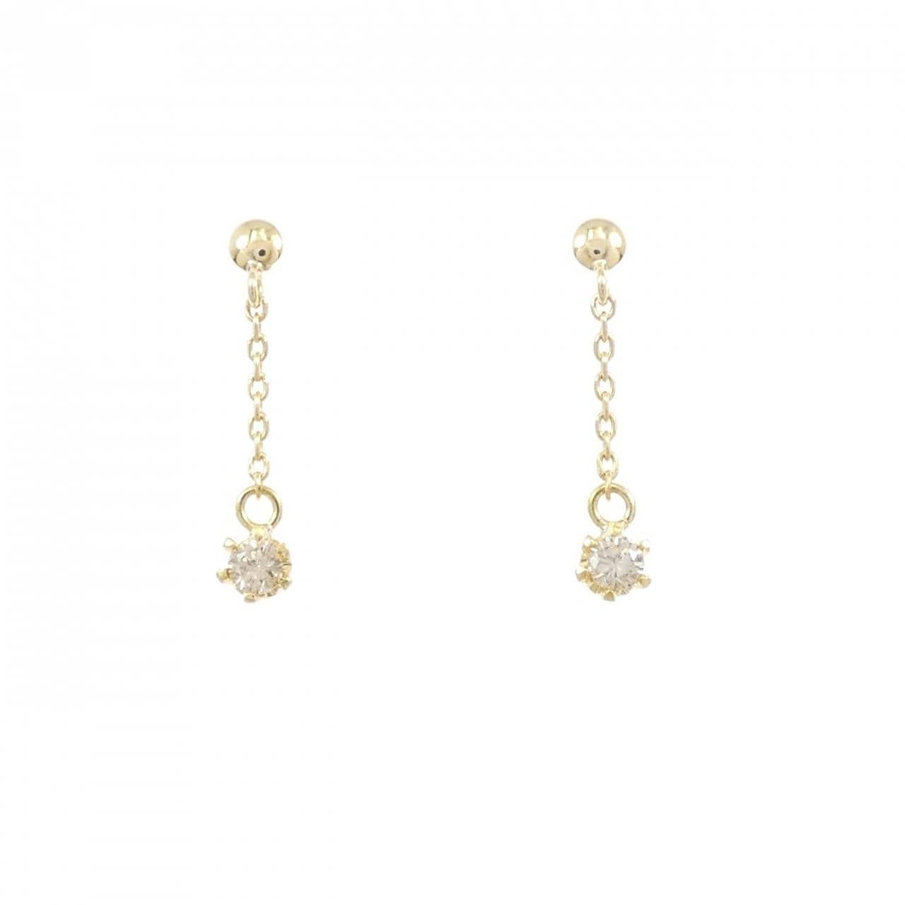 K18YG钻石耳环0.10CT