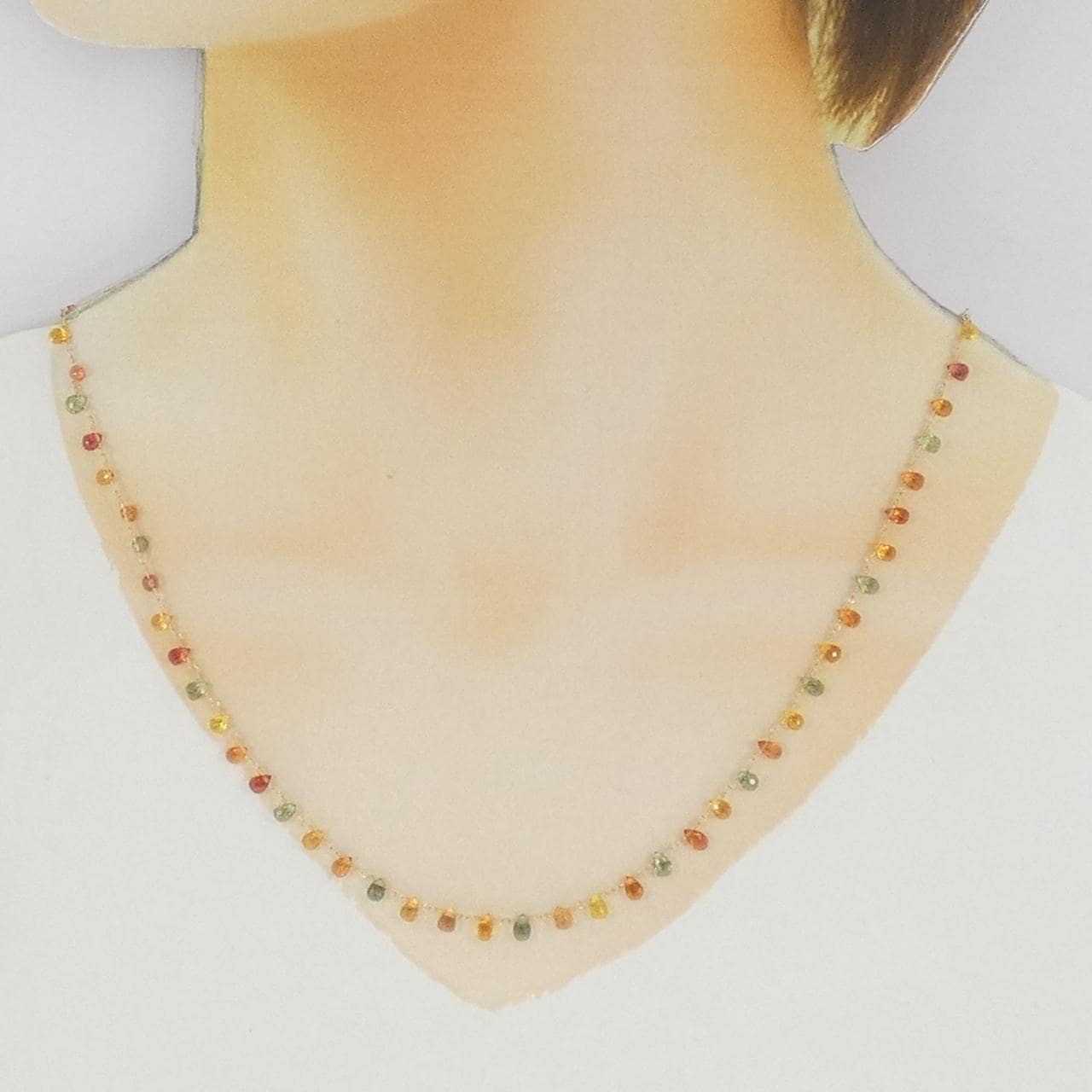 K18PG サファイヤ ネックレス 17.00CT