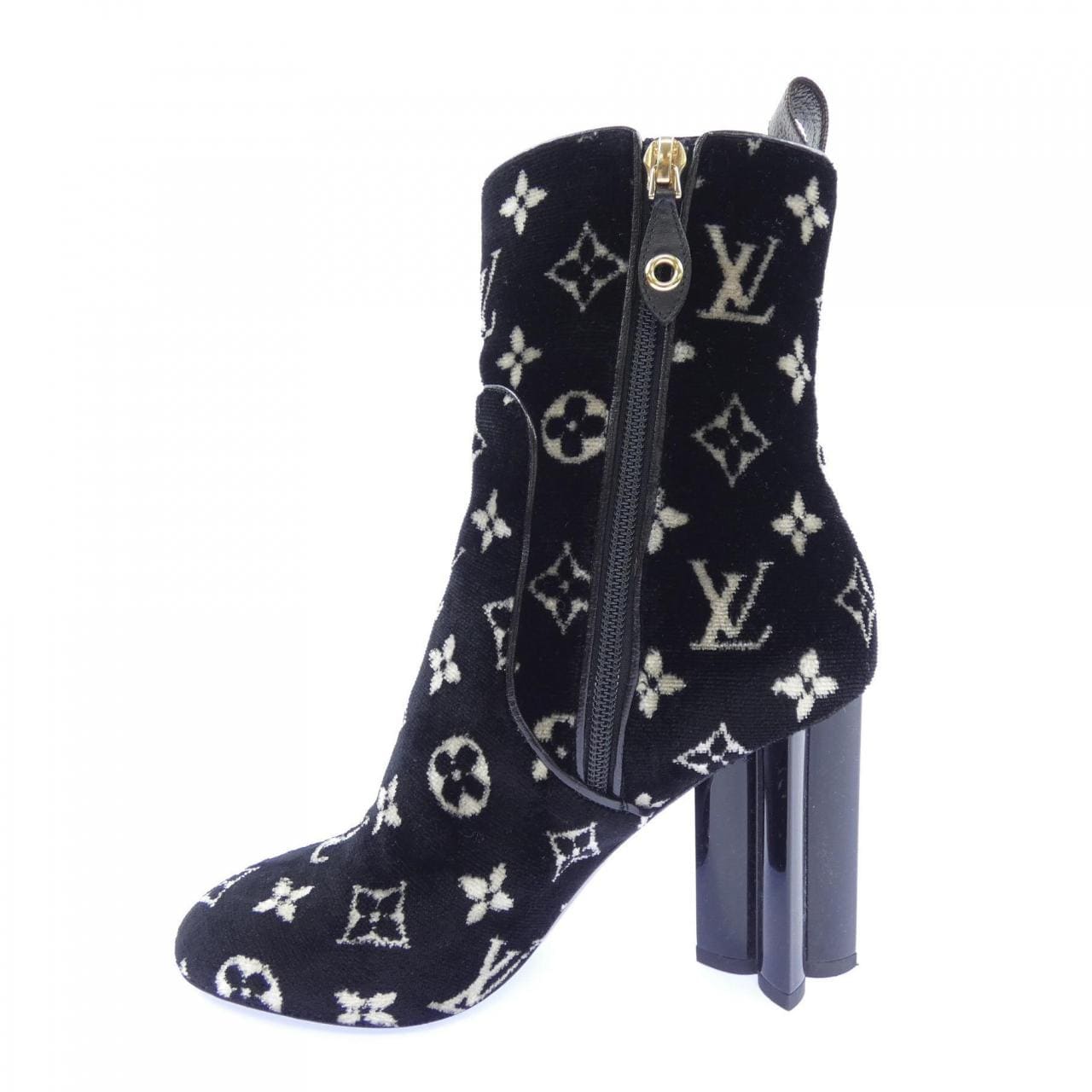 ルイヴィトン LOUIS VUITTON 日本限定 モノグラム ベルベット シルエットライン ブーツ