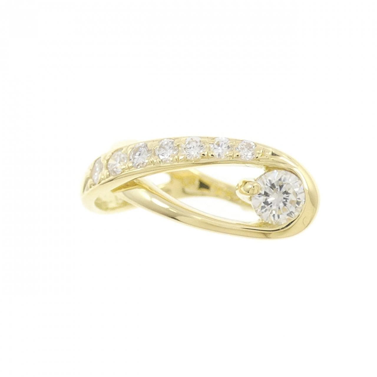 K18YG ダイヤモンド ピンキーリング 0.41CT