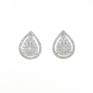 K18WG ダイヤモンド ピアス 1.00CT