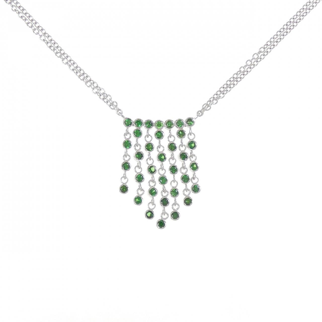 750WG グリーンガーネット ネックレス 0.89CT