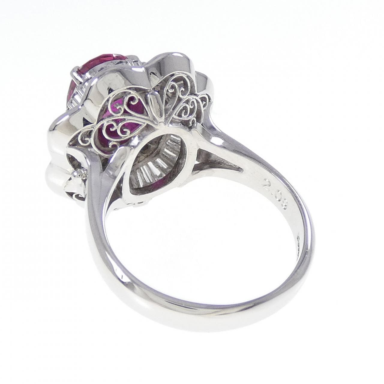 PT900 ルビー リング 2.09CT