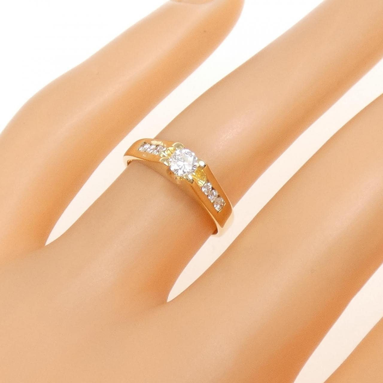 K18YG ダイヤモンド リング 0.14CT