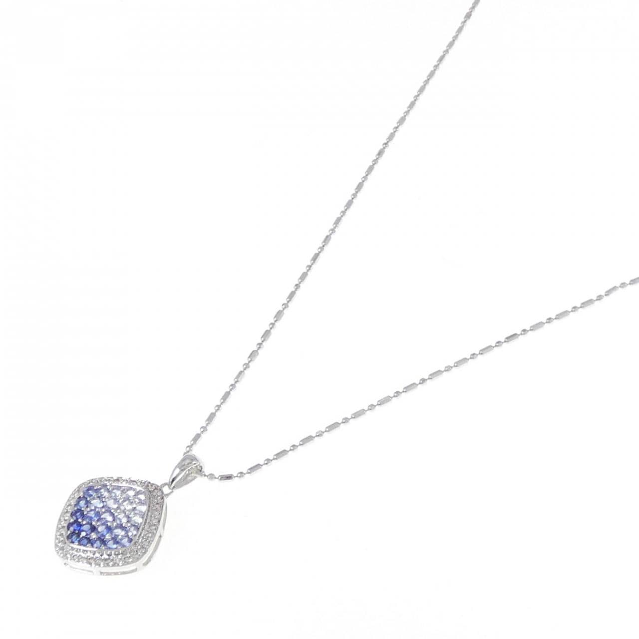 K18YG Sapphire Necklace 0.95CT