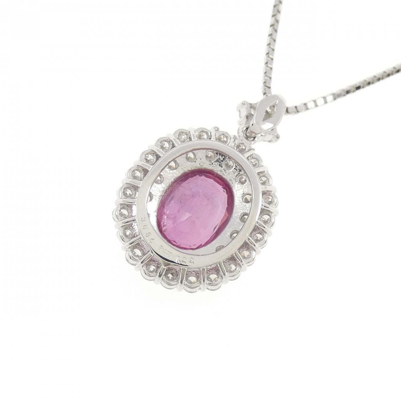 PT900/PT850 ルビー ネックレス 3.080CT