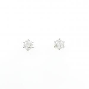 【リメイク】PT900/ST ダイヤモンド ピアス 0.418CT 0.422CT E SI1-2 VG