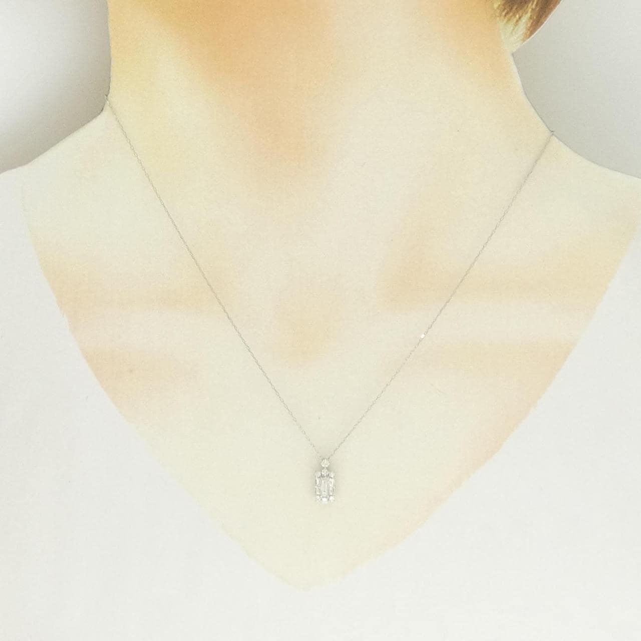 【新品】PT900/PT850 ダイヤモンド ネックレス 0.36CT