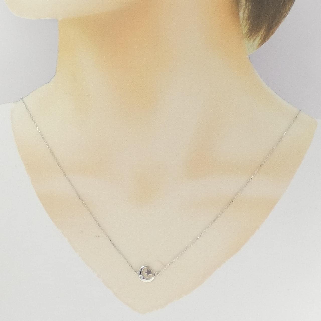 マリハ スター×ムーン ダイヤモンド ネックレス 0.02CT