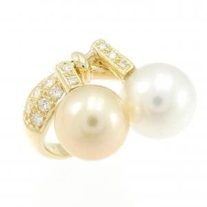 K18YG 白蝶パール リング