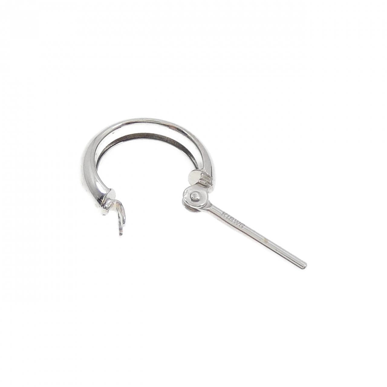 K18WG フープ ピアス 片耳