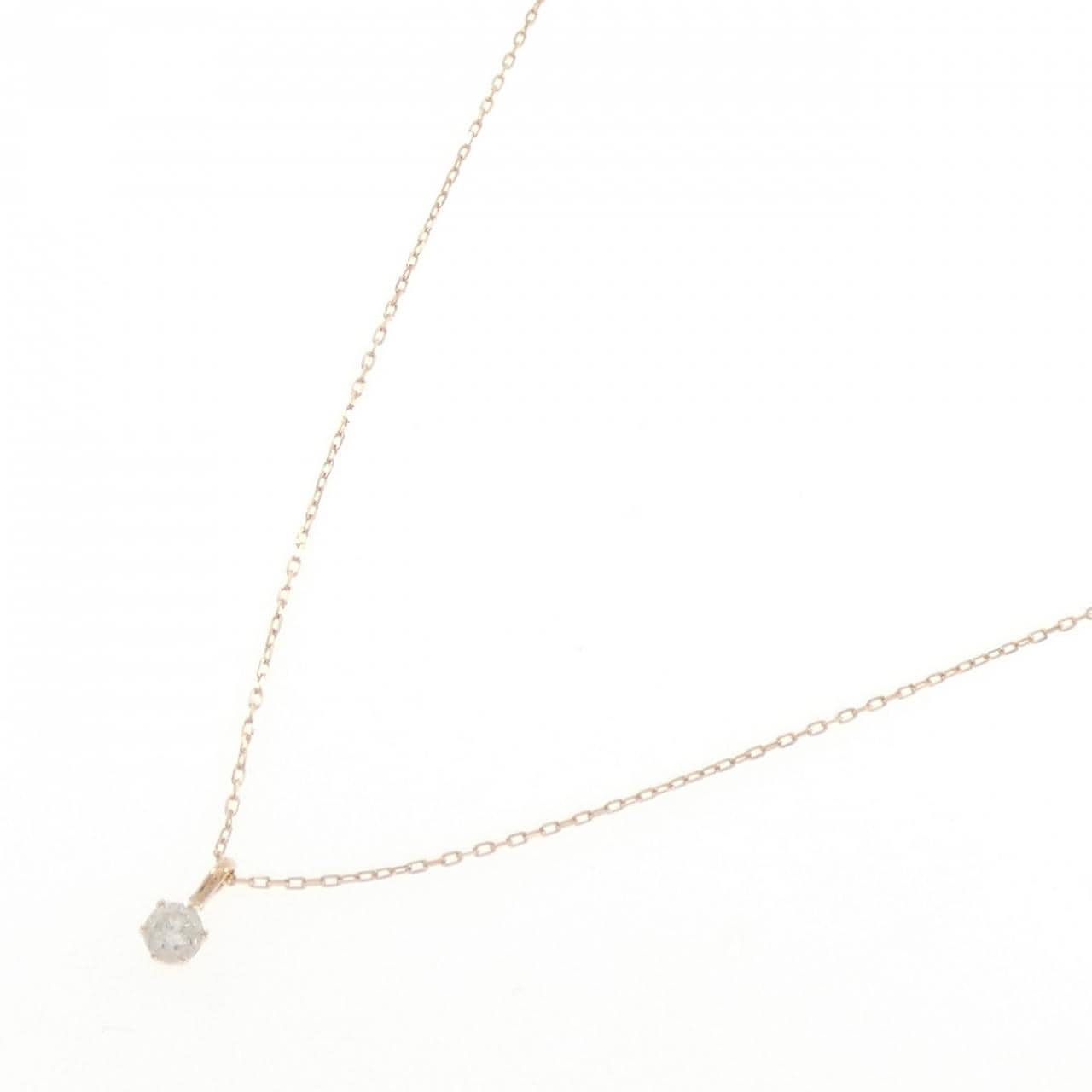 K18PG ダイヤモンド ネックレス 0.10CT