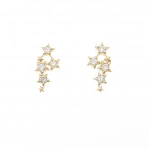K18YG スター ダイヤモンド ピアス 0.20CT